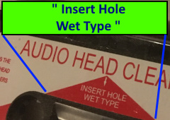 audio cassette head cleaner (wet hole type)