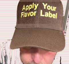 Apply your flavor label hat